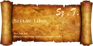 Szitás Tibor névjegykártya